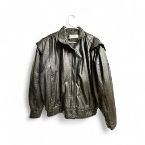 Genuine Leather Men’s Jacket Black Zip Up Lined Real Leather Coat